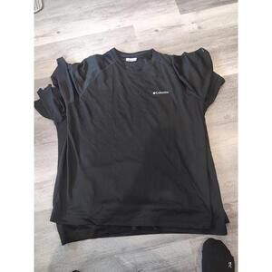 (4) Columbia Mens Omni Shade Black Shirts Size Large